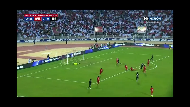 Cầu thủ Hàn Quốc chống chọi với cầu thủ Paraguay để giữ bóng trong trận đấu gay cấn